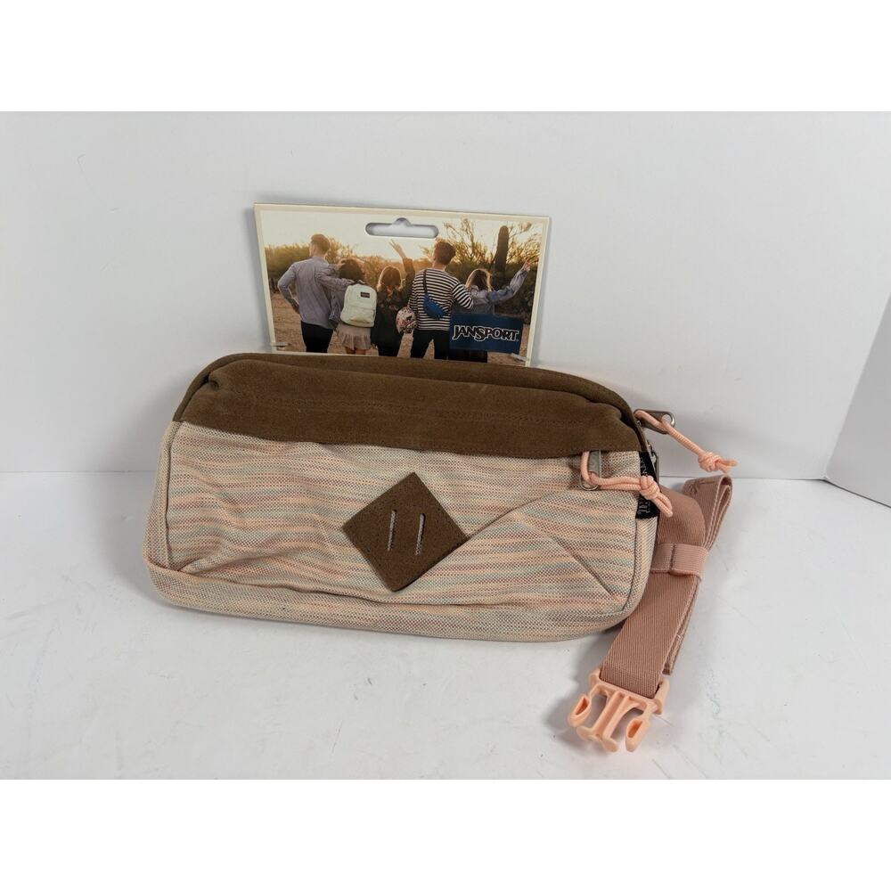 JanSport Waisted Waist Pack Fun In The Sun Pink Brown Belt Bag NWT